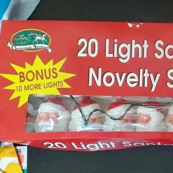 Vintage Christmas Avenue 20 Santa Claus Novelty String Light Set New Works - Picture 2 of 6